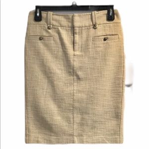 CLUB MONACO BEIGE TWEED SKIRT Sz 6
